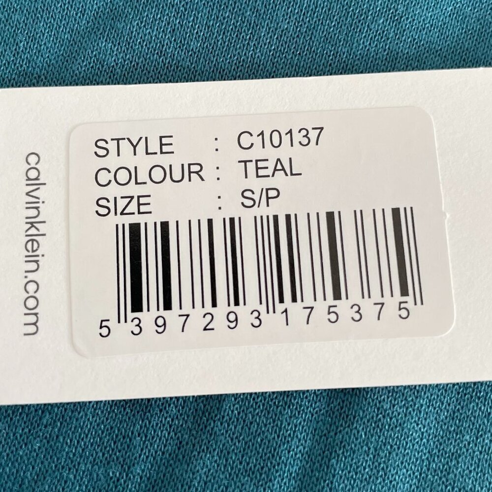 Calvin Klein Golf SS Crew Nk 100% Polyester CK Logo Tech T Shirt Teal Green Sz S - Picture 8 of 12